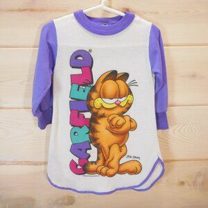 Vintage Garfield Baby Girl size 24M (approx) Pajama Dress Nightgown